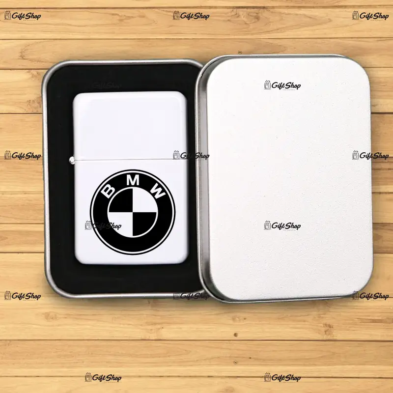 Bmw, bricheta metalica gravata laser cu mesaj, model 2